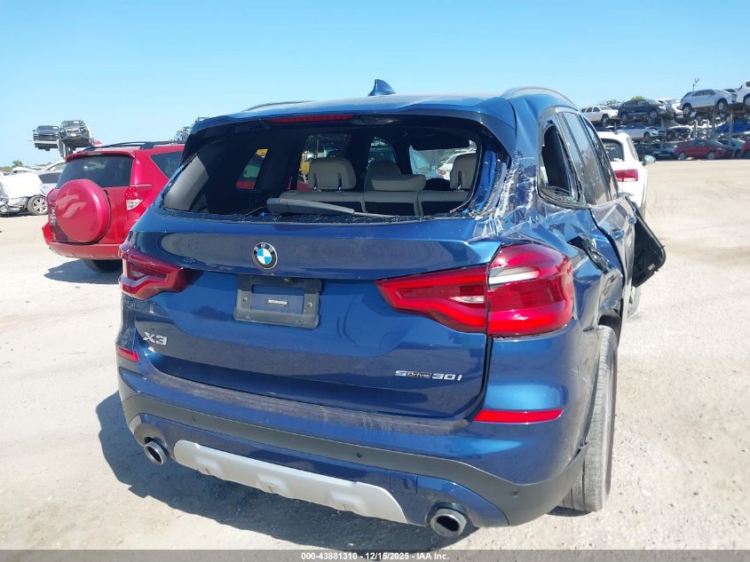 2021 BMW X3 Sdrive30I VIN: 5UXTY3C03M9G68736 Lot: 43881310