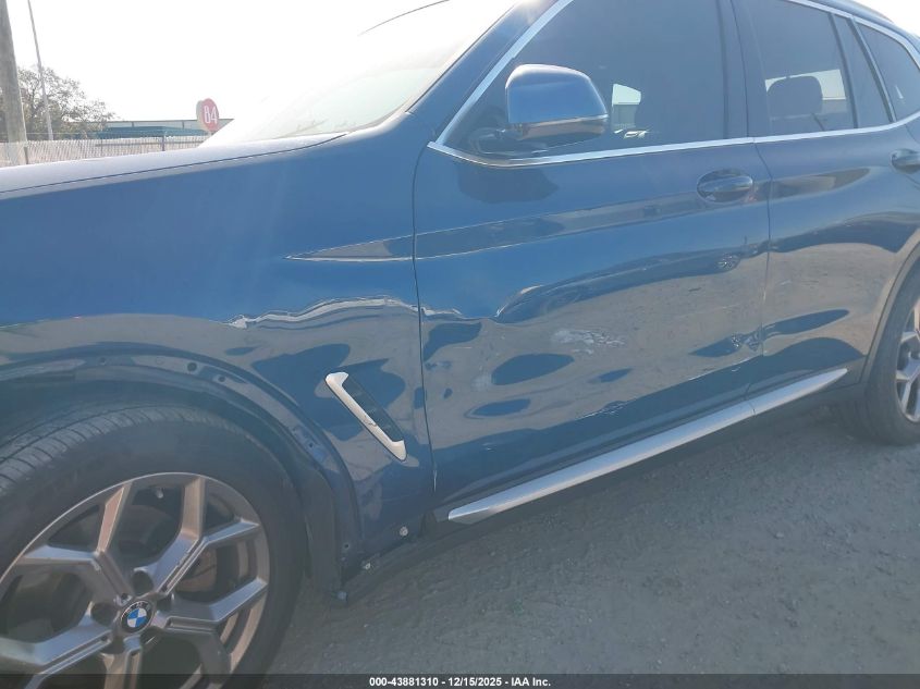 2021 BMW X3 Sdrive30I VIN: 5UXTY3C03M9G68736 Lot: 43881310