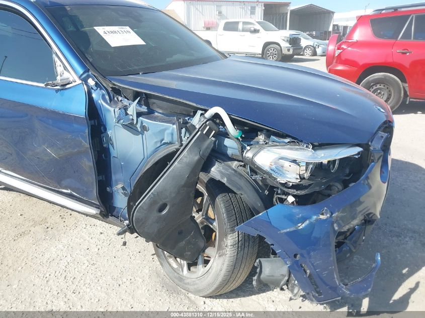 2021 BMW X3 Sdrive30I VIN: 5UXTY3C03M9G68736 Lot: 43881310