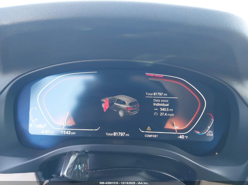 2021 BMW X3 Sdrive30I VIN: 5UXTY3C03M9G68736 Lot: 43881310