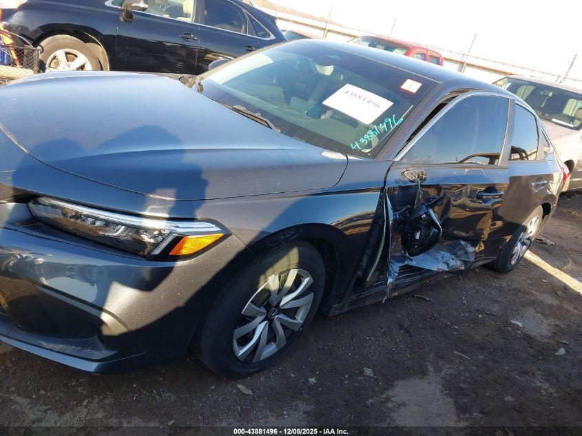 2024 Honda Civic Lx VIN: 2HGFE2F21RH572902 Lot: 43881496