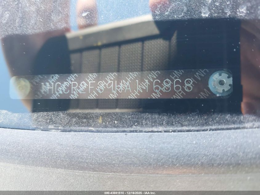 2017 Honda Accord Lx VIN: 1HGCR2F39HA116868 Lot: 43881510