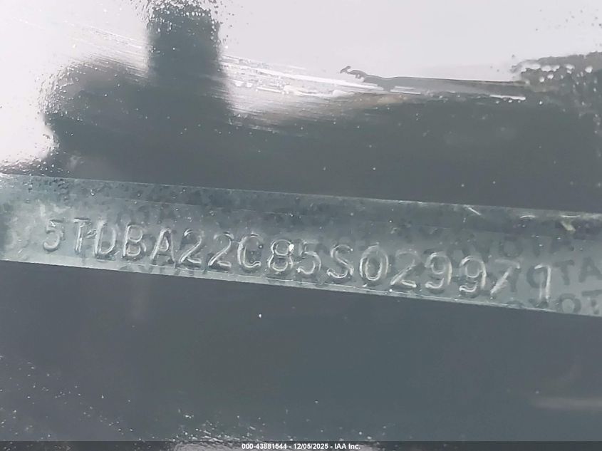 2005 Toyota Sienna Xle VIN: 5TDBA22C85S029971 Lot: 43881544