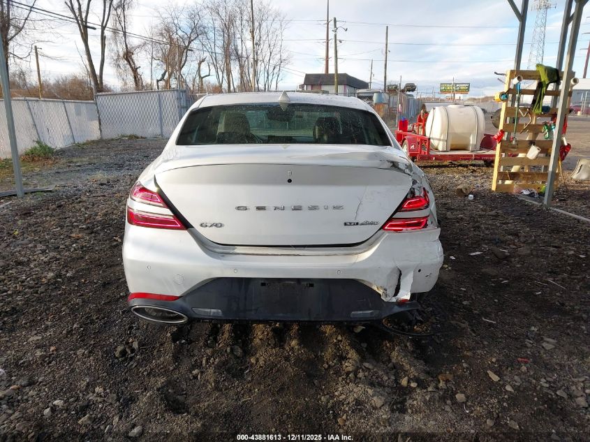2022 Genesis G70 3.3T Awd VIN: KMTG54TE1NU104125 Lot: 43881613