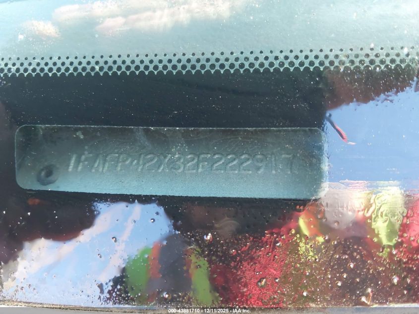 2002 Ford Mustang Gt VIN: 1FAFP42X32F222917 Lot: 43881710