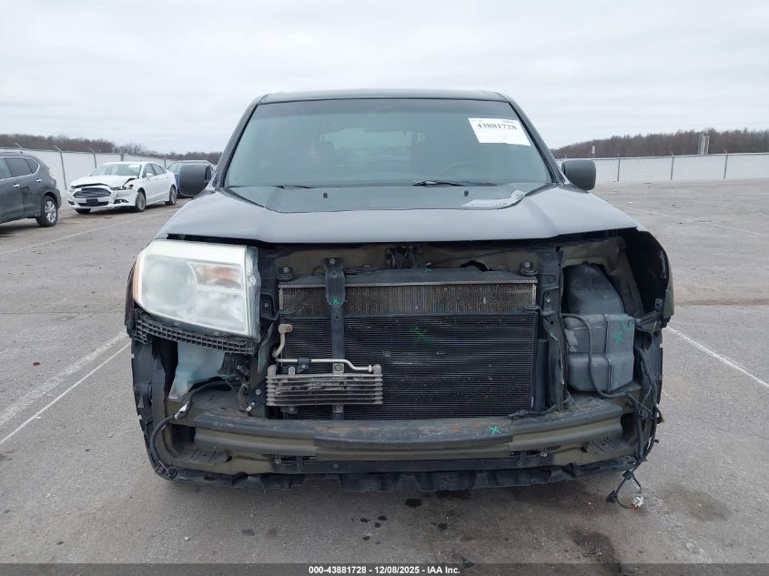 2012 Honda Pilot Lx VIN: 5FNYF4H23CB022613 Lot: 43881728