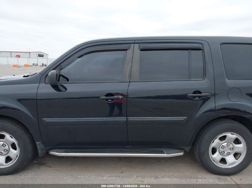 2012 Honda Pilot Lx VIN: 5FNYF4H23CB022613 Lot: 43881728