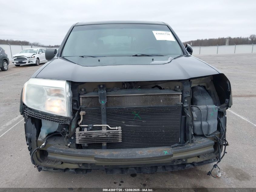 2012 Honda Pilot Lx VIN: 5FNYF4H23CB022613 Lot: 43881728