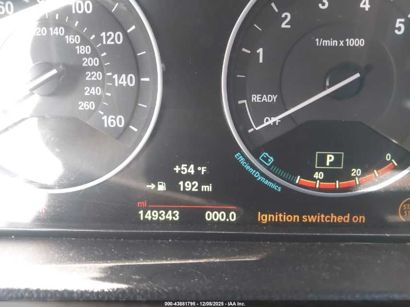 2015 BMW 328I xDrive VIN: WBA3B5G52FNS11781 Lot: 43881795