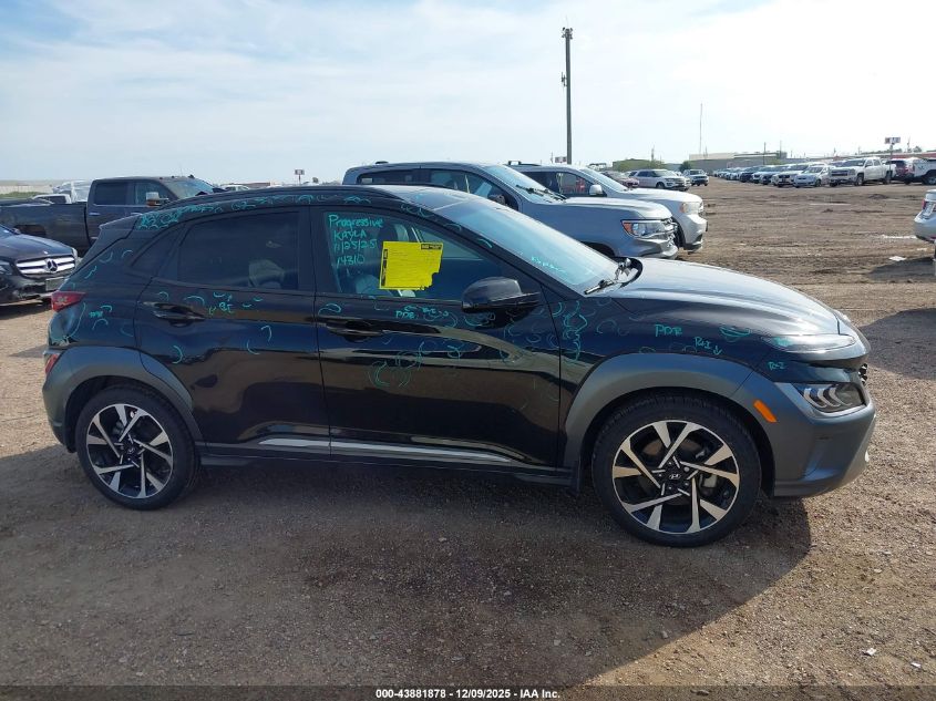 2022 Hyundai Kona Limited VIN: KM8K53A32NU821777 Lot: 43881878