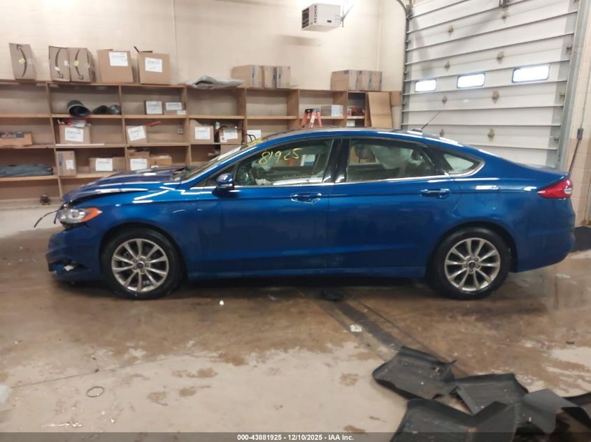 2017 Ford Fusion Se VIN: 3FA6P0HD1HR393909 Lot: 43881925