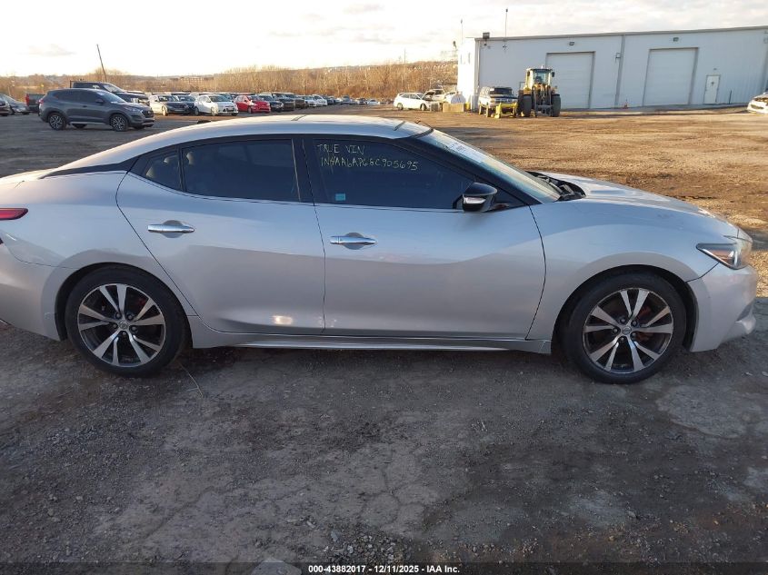 2016 Nissan Maxima 3.5 Sl VIN: 1N4AA6AP6GC905695 Lot: 43882017