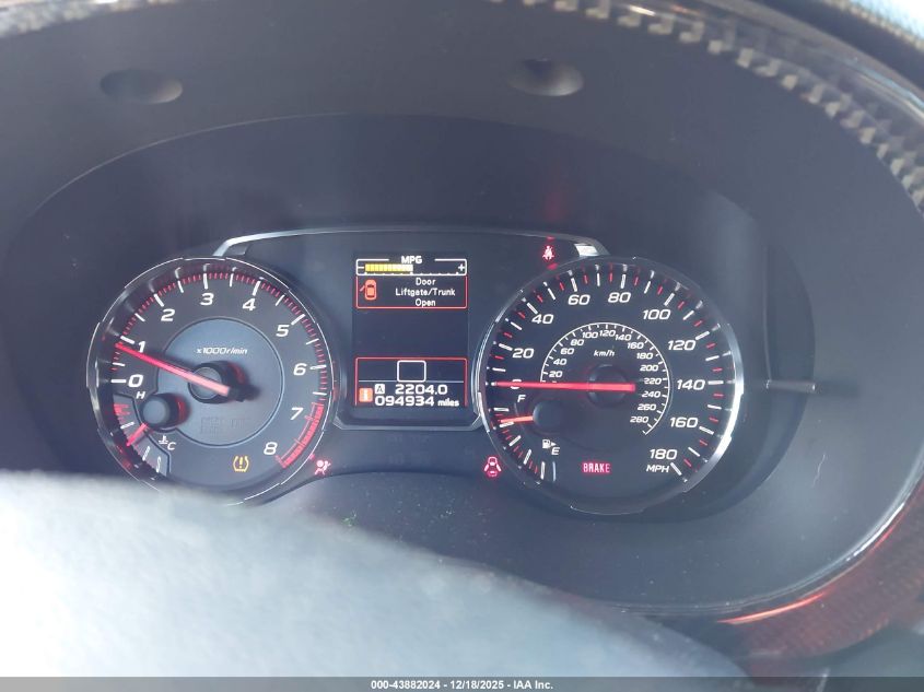 2018 Subaru Wrx Limited VIN: JF1VA1H66J9810303 Lot: 43882024