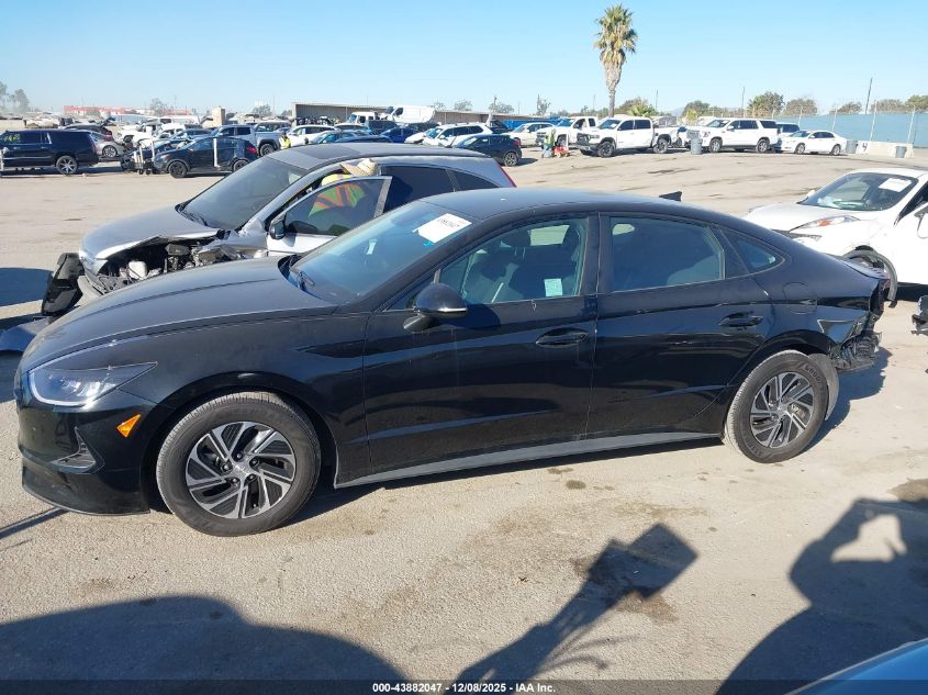 2022 Hyundai Sonata Hybrid Blue VIN: KMHL24JJ9NA052536 Lot: 43882047