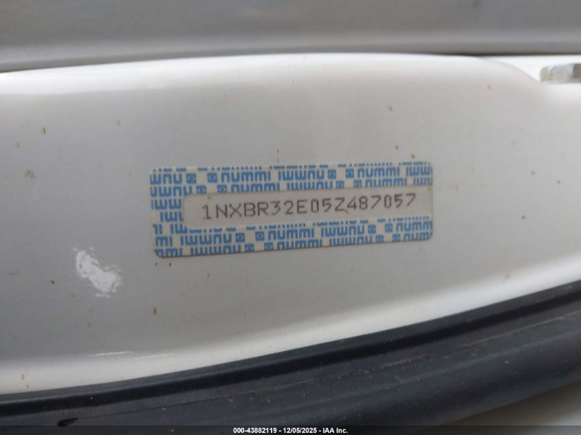 2005 Toyota Corolla Ce VIN: 1NXBR32E05Z487057 Lot: 43882119