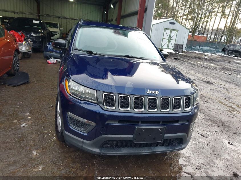 2018 Jeep Compass Sport Fwd VIN: 3C4NJCAB9JT286889 Lot: 43882155