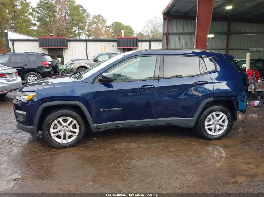 2018 Jeep Compass Sport Fwd VIN: 3C4NJCAB9JT286889 Lot: 43882155