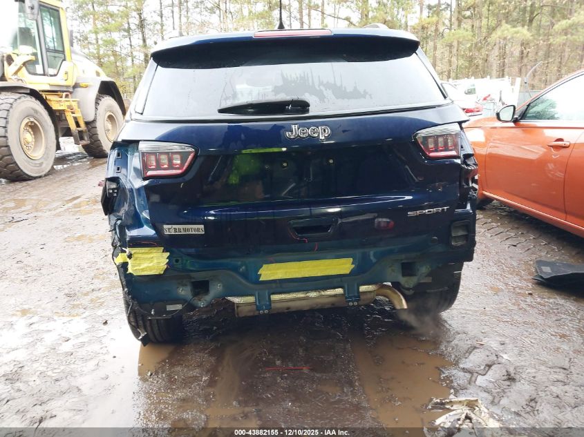 2018 Jeep Compass Sport Fwd VIN: 3C4NJCAB9JT286889 Lot: 43882155