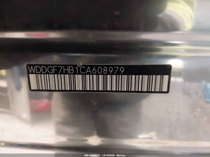 2012 Mercedes-Benz C 63 Amg VIN: WDDGF7HB1CA608979 Lot: 43882223