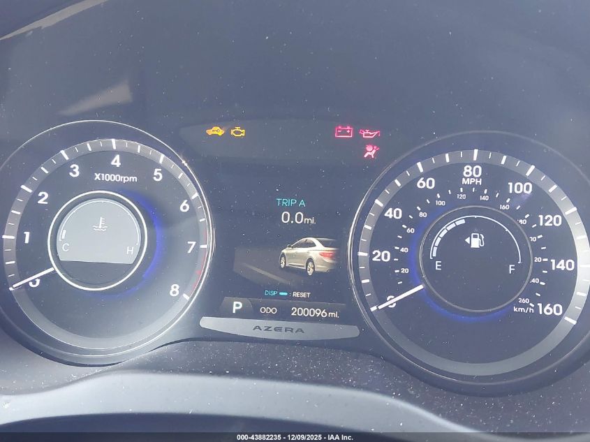 2014 Hyundai Azera Limited VIN: KMHFH4JG8EA418079 Lot: 43882235