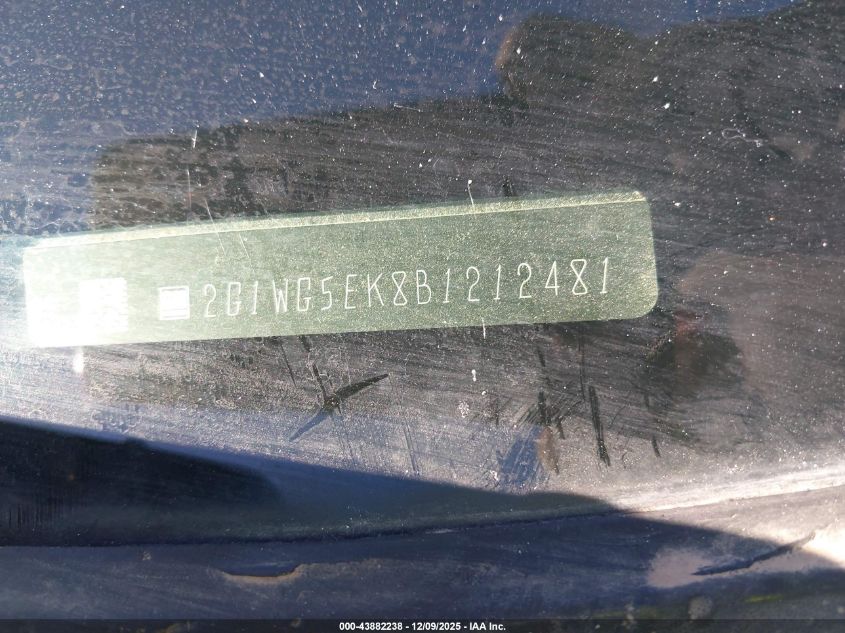 2011 Chevrolet Impala Lt VIN: 2G1WG5EK8B1212481 Lot: 43882238