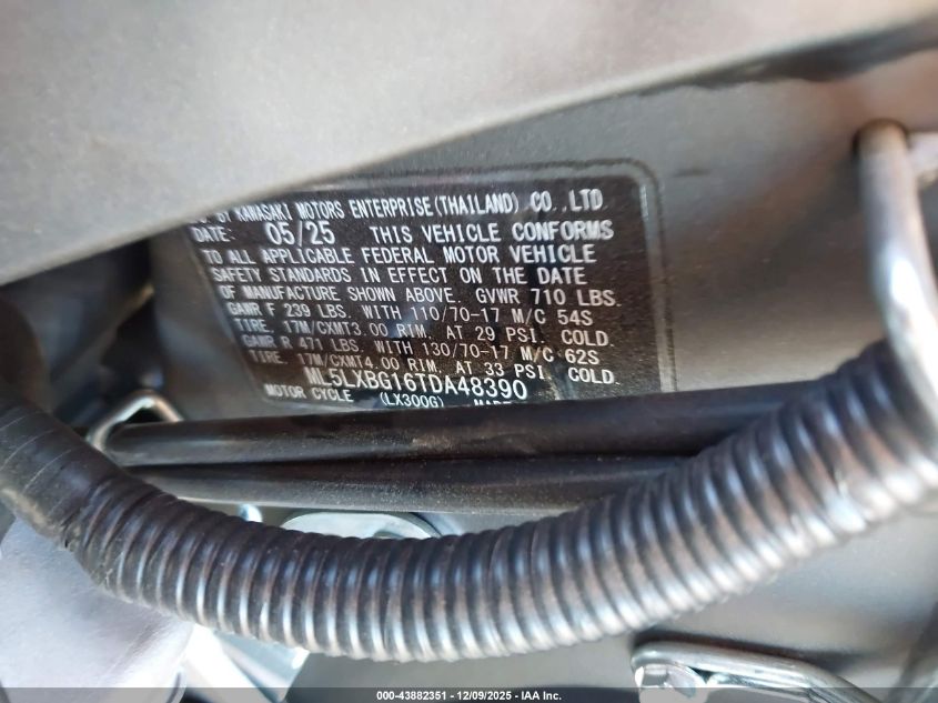 2026 Kawasaki Klx300 S VIN: ML5LXBG16TDA48390 Lot: 43882351