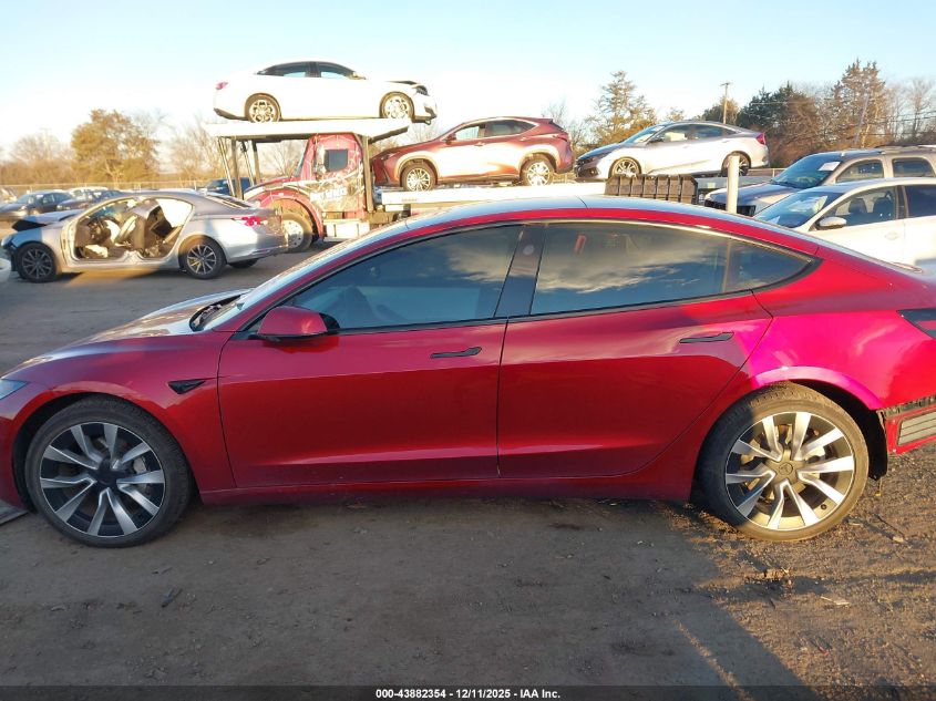 2024 Tesla Model 3 Long Range Dual Motor All-Wheel Drive VIN: 5YJ3E1EB5RF821303 Lot: 43882354