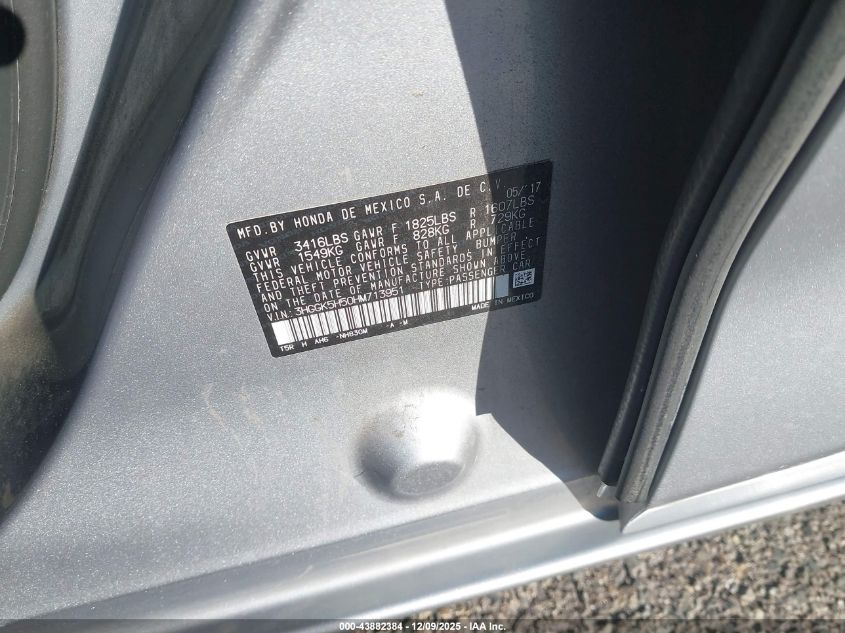 2017 Honda Fit Lx VIN: 3HGGK5H50HM713951 Lot: 43882384