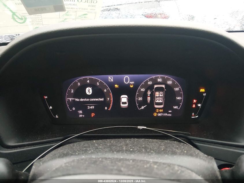 2024 Honda Accord Ex VIN: 1HGCY1F37RA020512 Lot: 43882524