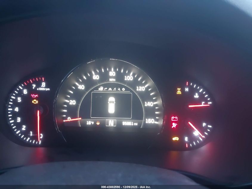 2017 Kia Sorento 3.3L Sxl VIN: 5XYPKDA56HG245076 Lot: 43882590