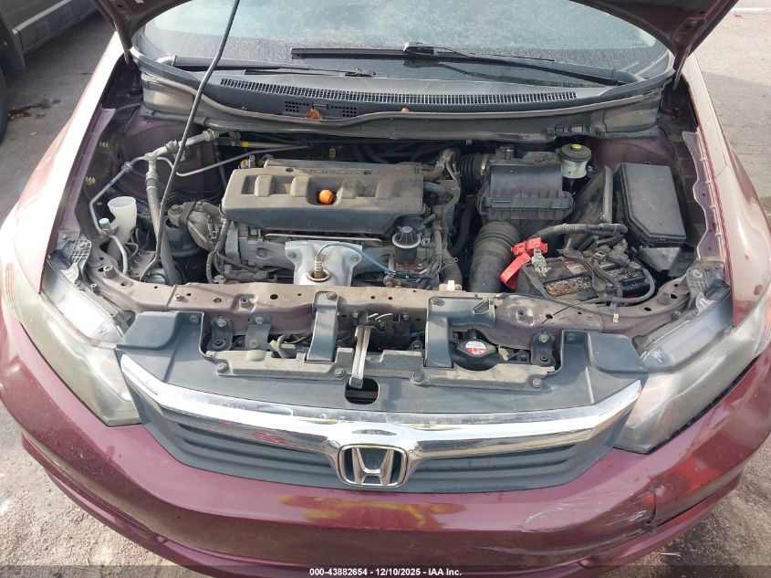2012 Honda Civic Ex VIN: 2HGFB2F85CH509144 Lot: 43882654