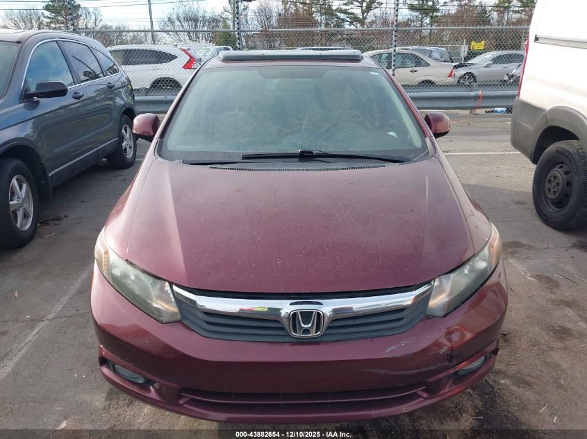 2012 Honda Civic Ex VIN: 2HGFB2F85CH509144 Lot: 43882654