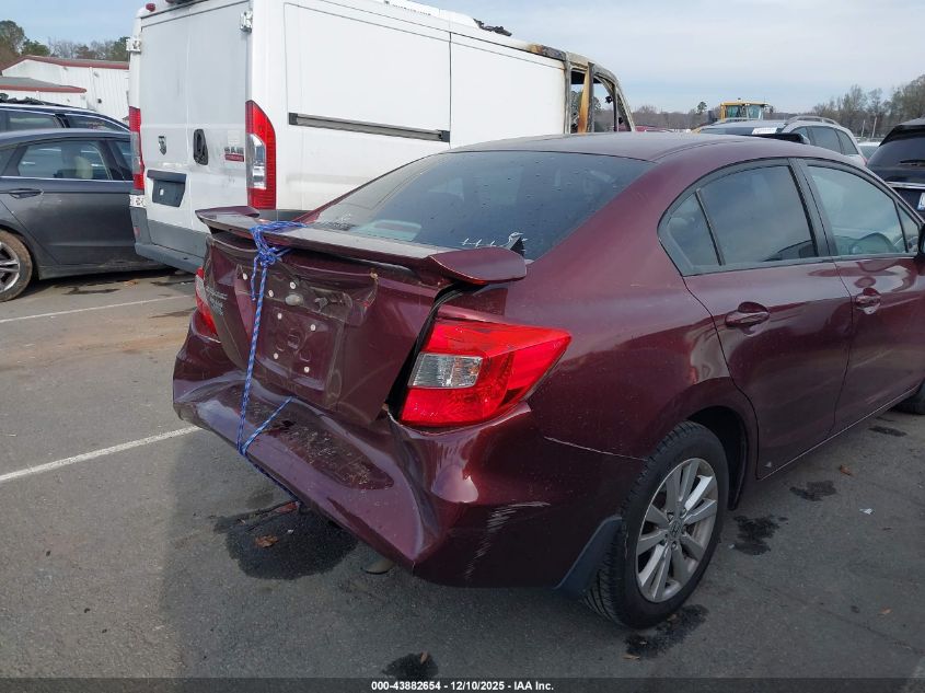 2012 Honda Civic Ex VIN: 2HGFB2F85CH509144 Lot: 43882654