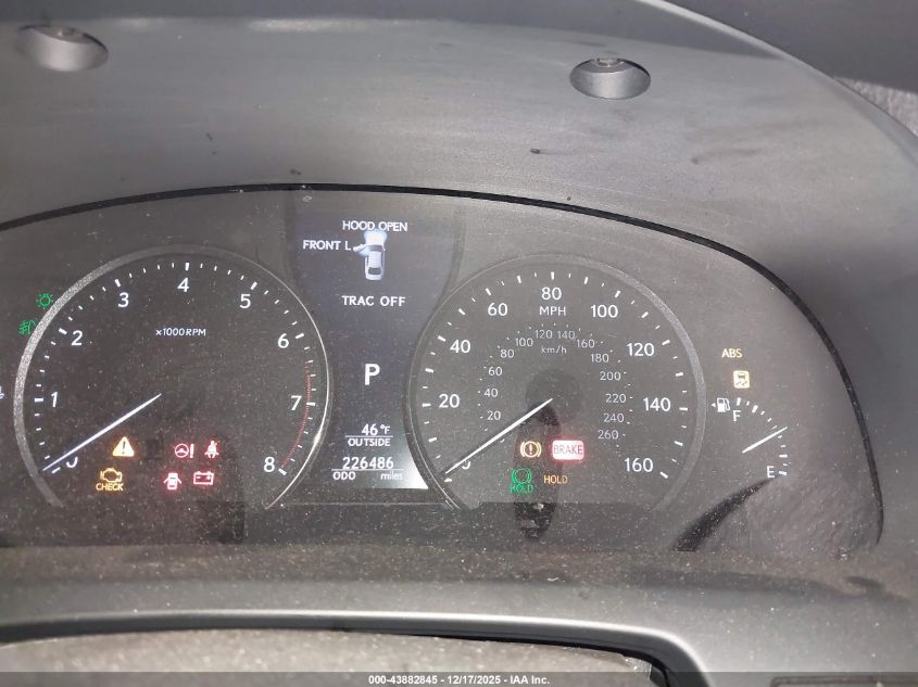 2016 Lexus Ls 460 VIN: JTHCL5EF4G5027096 Lot: 43882845