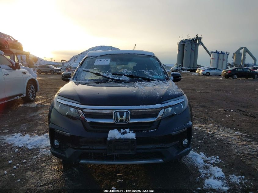 2019 Honda Pilot Ex-L VIN: 5FNYF6H56KB100922 Lot: 43882851