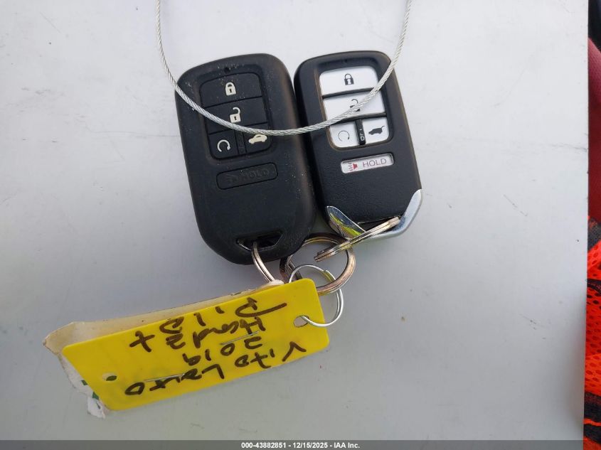 2019 Honda Pilot Ex-L VIN: 5FNYF6H56KB100922 Lot: 43882851