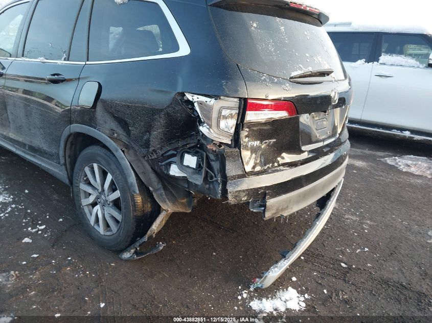 2019 Honda Pilot Ex-L VIN: 5FNYF6H56KB100922 Lot: 43882851