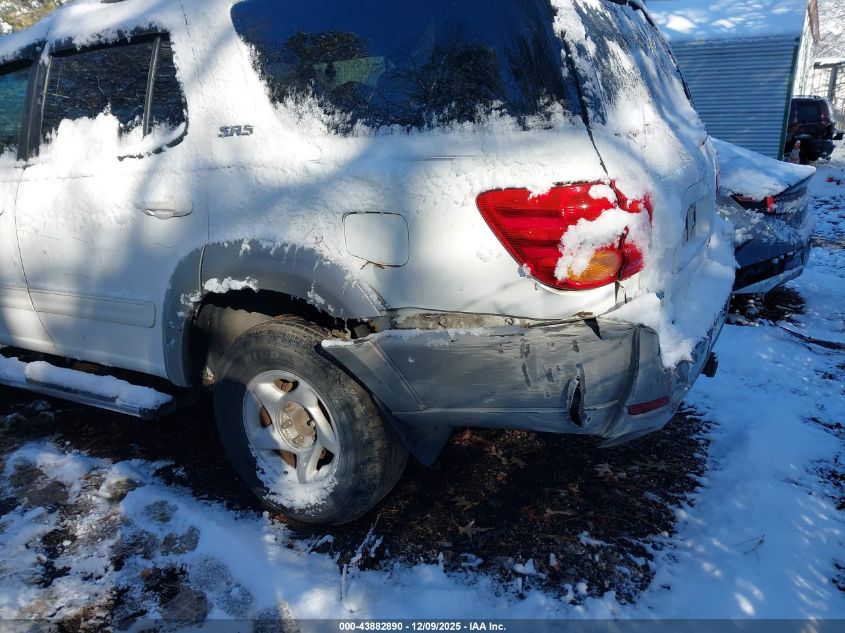 2001 Toyota Sequoia Sr5 V8 VIN: 5TDBT44A41S037674 Lot: 43882890