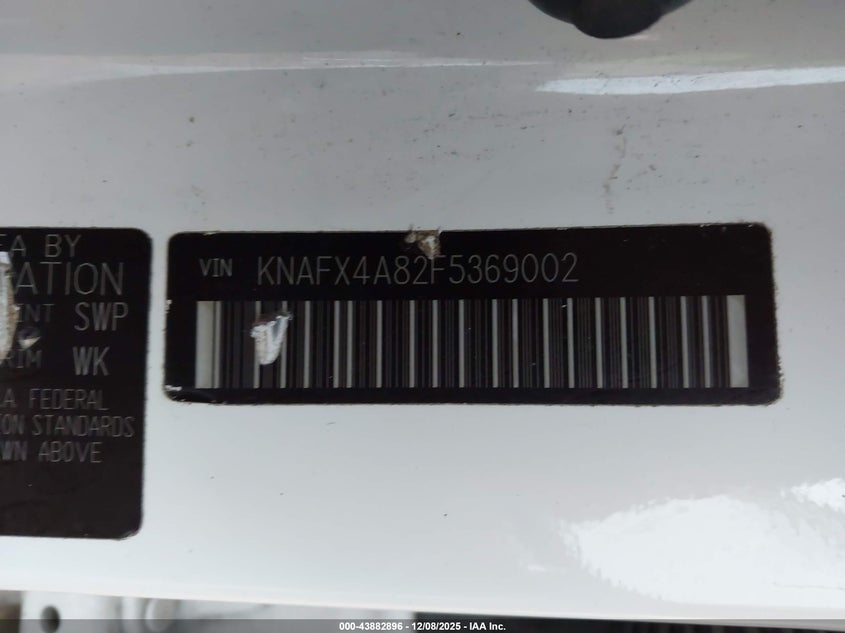 KNAFX4A82F5369002 2015 KIA FORTE photo no. 9