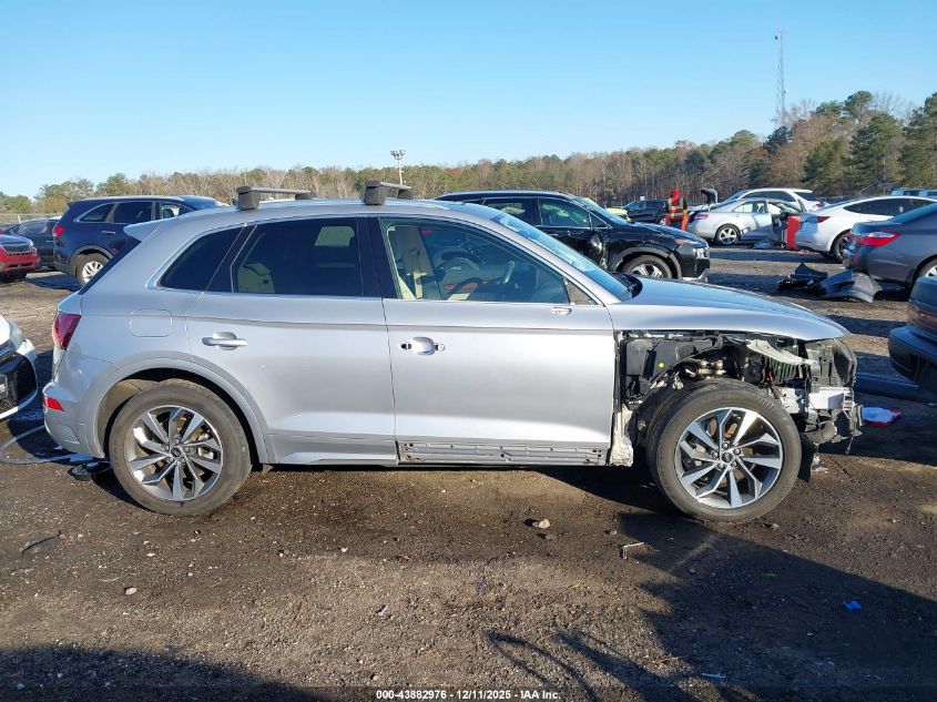 2022 Audi Q5 Premium Plus 45 Tfsi S Line Quattro S Tronic VIN: WA1EAAFY5N2072842 Lot: 43882976
