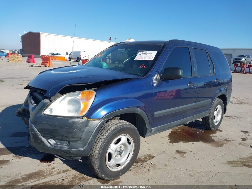 2002 Honda Cr-V Lx VIN: JHLRD78432C022218 Lot: 43883081