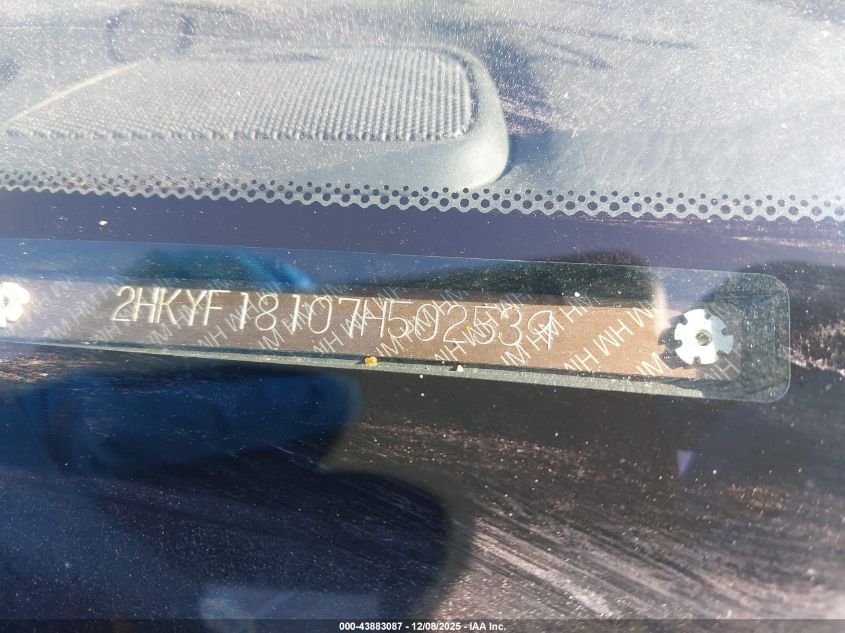 2007 Honda Pilot Lx VIN: 2HKYF18107H502539 Lot: 43883087