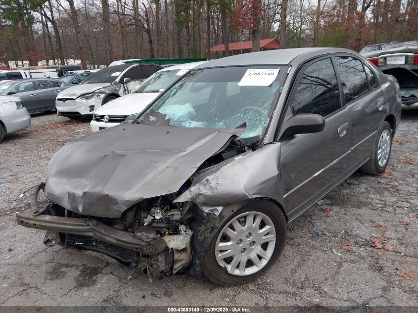 2004 Honda Civic Lx VIN: 2HGES16534H624192 Lot: 43883140