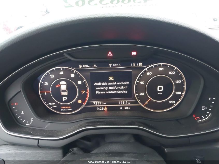 2017 Audi A4 2.0T Premium VIN: WAUENAF48HN068131 Lot: 43883362