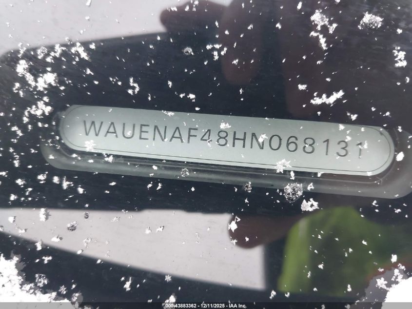 2017 Audi A4 2.0T Premium VIN: WAUENAF48HN068131 Lot: 43883362