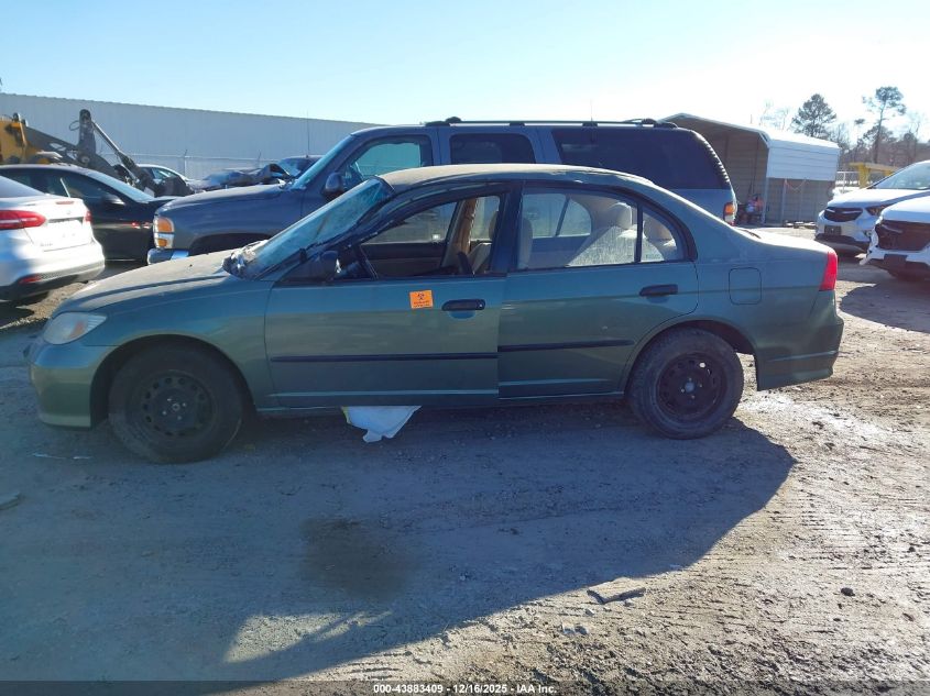 2004 Honda Civic Vp VIN: 2HGES163X4H641831 Lot: 43883409