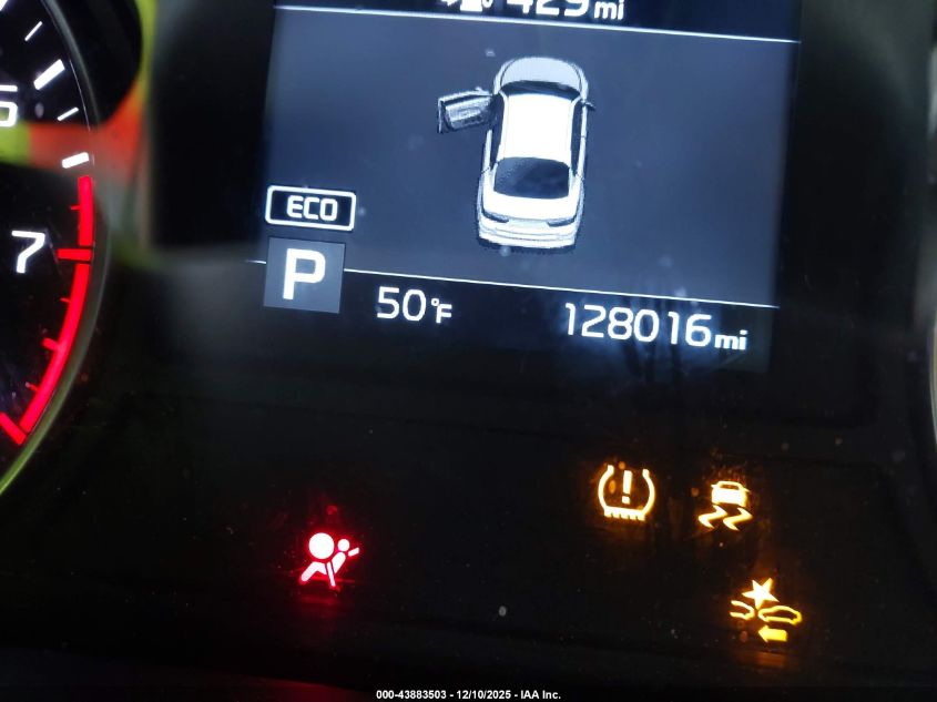 2019 Kia Optima Lx VIN: 5XXGT4L35KG324694 Lot: 43883503