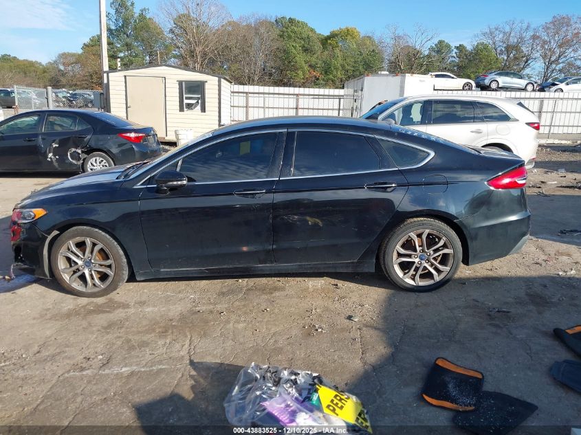 2019 Ford Fusion Sel VIN: 3FA6P0CD2KR237909 Lot: 43883525
