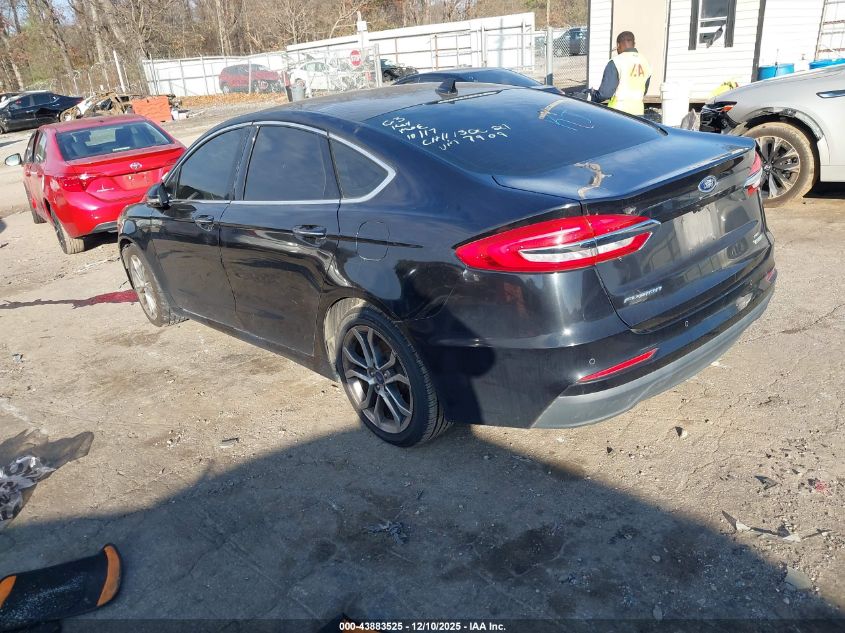 2019 Ford Fusion Sel VIN: 3FA6P0CD2KR237909 Lot: 43883525