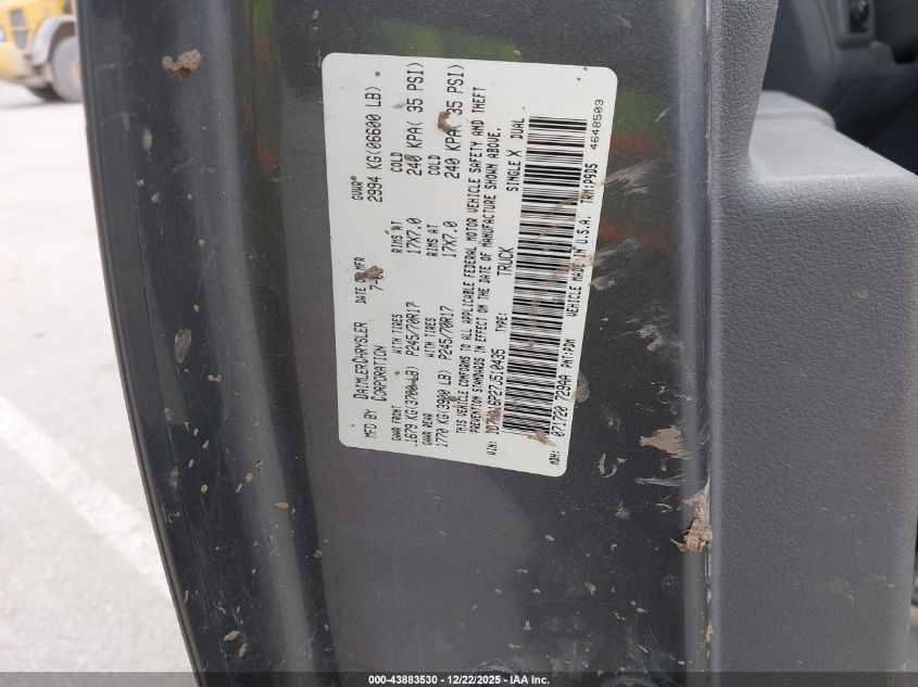 2007 Dodge Ram 1500 St VIN: 1D7HA16P27J510435 Lot: 43883530